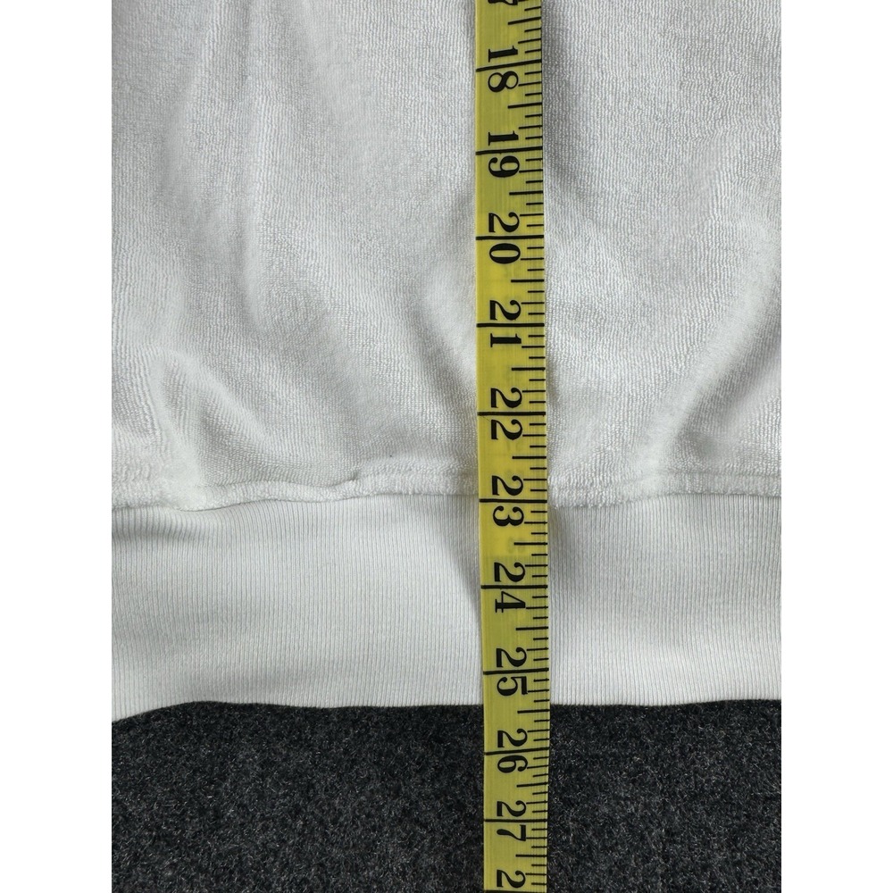 Vintage Polo Ralph Lauren Quarter Zip Terry Sweatshirt Mens L White - Picture 9 of 9